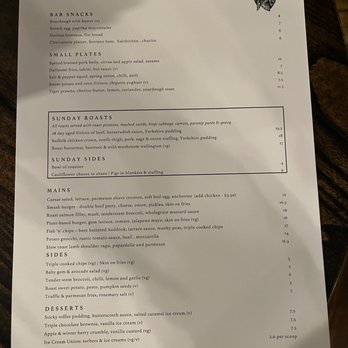 The Ganton Arms - Food menu - British Near Me - London, XGL