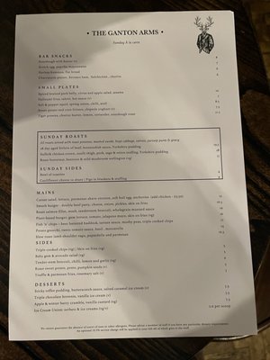 Menu photo 2 The Ganton Arms London, XGL