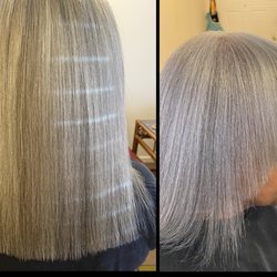 Carol's Natural Hair Studio - Silver and Silky Press and Styled Cut