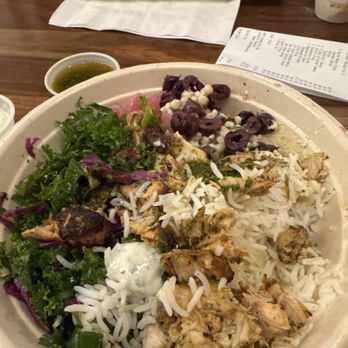 Luna Grill Chino Hills - Santorini Bowl took a little bite because it was so delicious. - Greek Near Me - Chino Hills, California