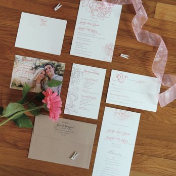Sunset Press - Wedding suite complete with "day of" wedding program & thank you cards. - Printing Services Near Me - El Cajon, California