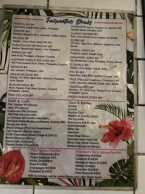 Menu photo 3 Fairweather Rooftop Bar San Diego, CA Menu photo 3 Fairweather Rooftop Bar San Diego, CA