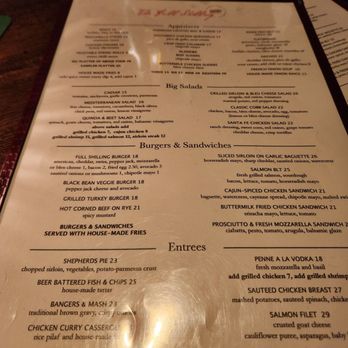 The Full Shilling - Regular menu - Pubs Near Me - New York, New York The Full Shilling - Regular menu - Pubs Near Me - New York, New York