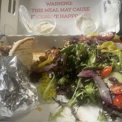 PITA Mediterranean Street Food - College Park - Chicken Shawarma gyro and Greek Salad
