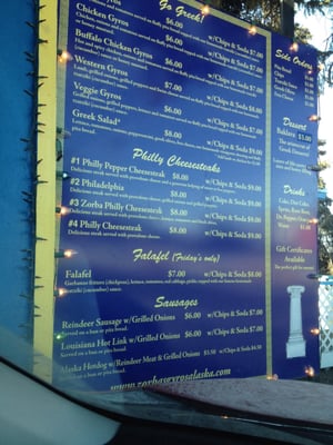 Menu photo 4 Zorba's Gyros Anchorage, AK