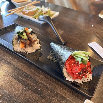Koya Sushi - Salmon Skin hand roll / spicy tuna hand roll - Japanese Near Me - Beaverton, Oregon