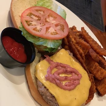 5ive Steak - Turkey burger with sweet potato fries. - Steakhouses Near Me - Jamaica, New York