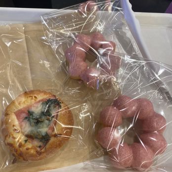 Brug Bakery - Ala Moana - Strawberry mochi donut & ham and spinach bread - Bakeries Near Me - Honolulu, Hawaii Brug Bakery - Ala Moana - Strawberry mochi donut & ham and spinach bread - Bakeries Near Me - Honolulu, Hawaii