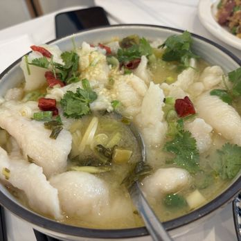 Fu Restaurant - Boiled Fish with Pickled Cabbage and Chili - Asian Fusion Near Me - Walnut, California