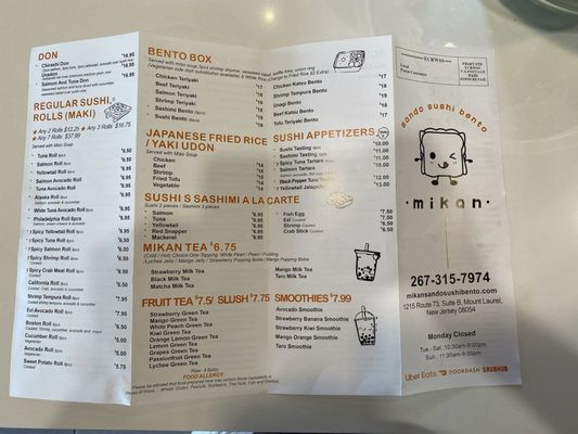 Menu photo 1 Mikan Sando Sushi Bento Mount Laurel Township, NJ Menu photo 1 Mikan Sando Sushi Bento Mount Laurel Township, NJ