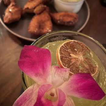 MIA Kitchen & Bar - Passion Fruit Margarita & Artichoke Tapa (chef's special) - New American Near Me - Delray Beach, Florida