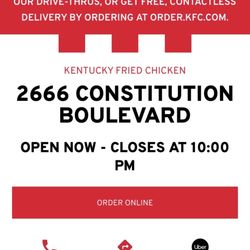 KFC - Proof that they do pick up orders on their own website