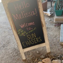 Sun Chasers - Welcome sign for my service