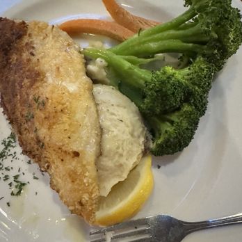 Gladstone's - I'm Parmesan crusted halibut mashed potatoes and veggies - Seafood Near Me - Long Beach, California Gladstone's - I'm Parmesan crusted halibut mashed potatoes and veggies - Seafood Near Me - Long Beach, California