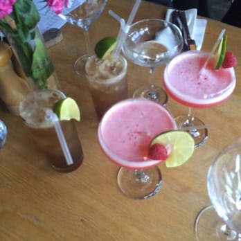 Urban Reef Restaurant - Raspberry Daquiri and Long Island ice tea cocktails - British Near Me - Bournemouth, BMH