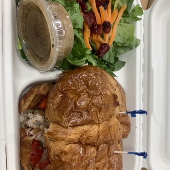 Joanna's Cafe - Tuna Salad Sandwich with American Cheese, pickles, red and peppers.   Side Salad - Breakfast & Brunch Near Me - Dundalk, Maryland
