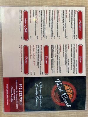 Menu photo 1 Third Coast Pizza Lenexa, KS
