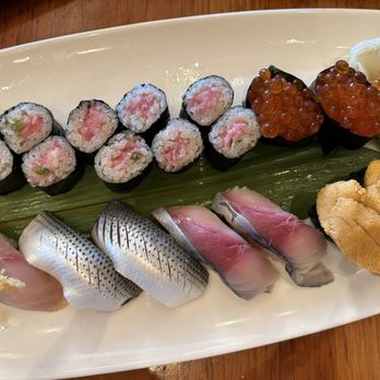 Nobu Malibu - Aji, saba,uni, Ikura, negitoro roll - Sushi Bars Near Me - Malibu, California Nobu Malibu - Aji, saba,uni, Ikura, negitoro roll - Sushi Bars Near Me - Malibu, California