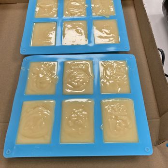 Let's Make It! - Cold process soap making - after the mixture was poured into moulds - Art Classes Near Me - Richmond Hill, Ontario