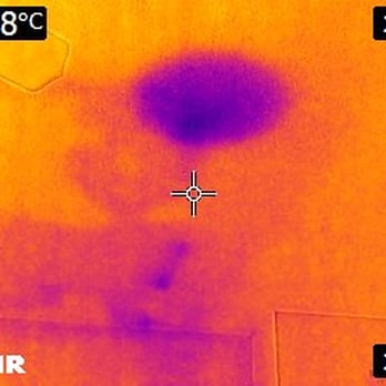 Meticulous Inspections - Infra red camera view of a leak in the ceiling which was not visible to the naked eye. - Home Inspectors Near Me Meticulous Inspections - Infra red camera view of a leak in the ceiling which was not visible to the naked eye. - Home Inspectors Near Me