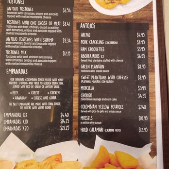 Antojo Latino - Menu 3/6/22 - Latin American Near Me - Savannah, Georgia