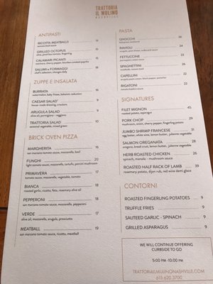Menu photo 5 Trattoria Il Mulino Nashville, TN