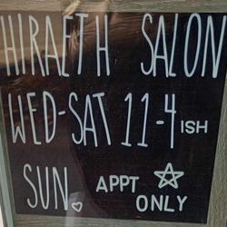 Hiraeth Salon - These are the times for the other stylist kyra