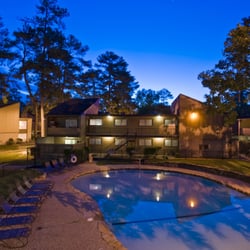 Trailwood Village - Night Time View of the Swimming Pool