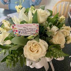 The Enchanted Florist - Beautiful assortment of flowers created by The Enchanted Florist for my friend, who delivered the Thank You picture to me!!
