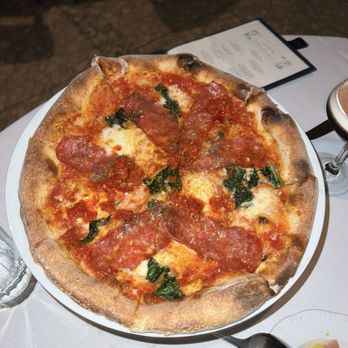 LAVO - Spicy Calabrese Pizza - Italian Near Me - West Hollywood, California LAVO - Spicy Calabrese Pizza - Italian Near Me - West Hollywood, California