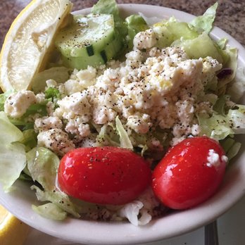 Terrace Diner - Salad with Feta which I dressed with Lemon, Oil & Vinegar 11-15-2016 - Diners Near Me - West Babylon, New York