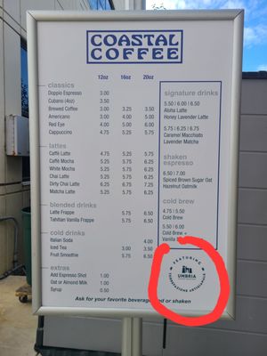 Menu photo 2 Coastal coffee San Diego, CA Menu photo 2 Coastal coffee San Diego, CA