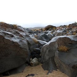 Coso Range Petroglyphs - Water once raged through this area and many of the rocks appear as fossils