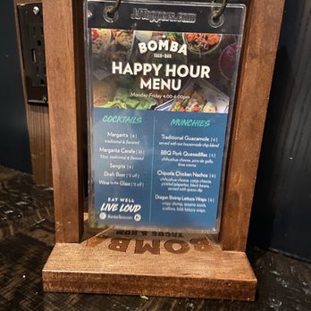 Bomba ¡Tacos + Tequila! - Happy Hour menu - Tacos Near Me - Malvern, Pennsylvania
