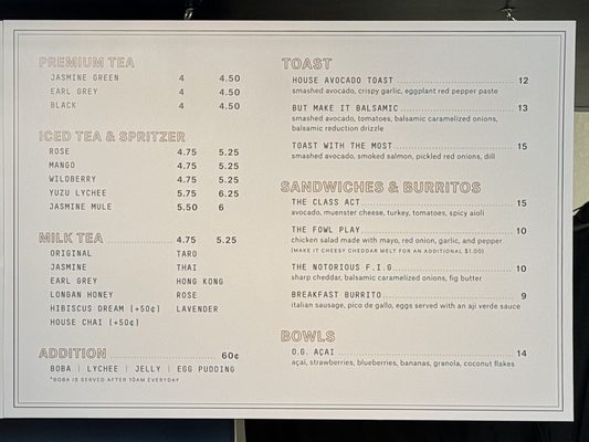 Menu photo 8 Aware Coffee Las Vegas, NV