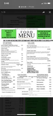 Menu photo 5 Hops and Barley Alehouse South Gate, CA Menu photo 5 Hops and Barley Alehouse South Gate, CA