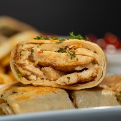 Chicken shawarma arabi closeup