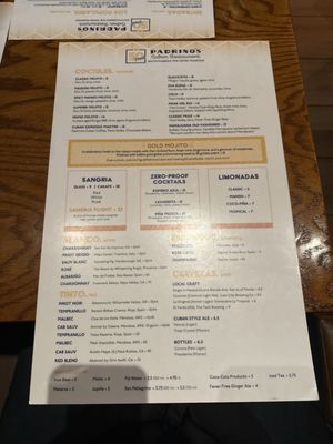 Menu photo 5 Padrino’s Cuban Restaurant Dania Beach, FL