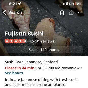 Fujisan Sushi - Sushi Bars Near Me - El Centro, California