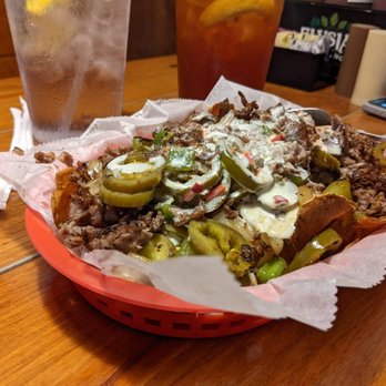 Porky's BBQ - Pulled pork nachos. - Barbeque Near Me - Paoli, Indiana