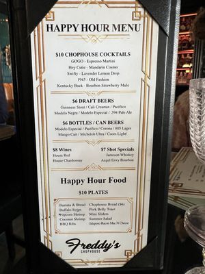 Menu photo 5 Freddy’s Chophouse San Diego, CA Menu photo 5 Freddy’s Chophouse San Diego, CA