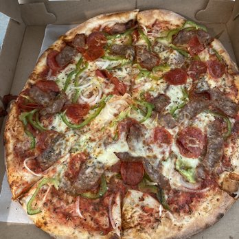 Big Nick's Pizzeria - large sausage, pepperoni, onions and peppers - Pizza Near Me - Kearny, New Jersey Big Nick's Pizzeria - large sausage, pepperoni, onions and peppers - Pizza Near Me - Kearny, New Jersey
