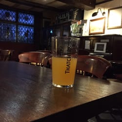 Ye Olde Man & Scythe - Celebrating the Inn's association with cider - Thatchers Cloudy on draught!