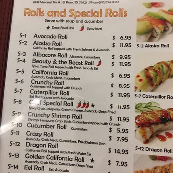 Sunny's Sushi - Menu - Sushi Bars Near Me - El Paso, Texas Sunny's Sushi - Menu - Sushi Bars Near Me - El Paso, Texas