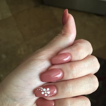Unique Nails - Gel polish #49 with floral design on one finger done by Vicky - Nail Salons Near Me - Irvine, California Unique Nails - Gel polish #49 with floral design on one finger done by Vicky - Nail Salons Near Me - Irvine, California