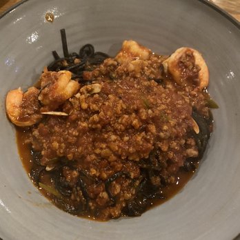 Flourshop - Squid ink pasta - New American Near Me - Charlotte, North Carolina Flourshop - Squid ink pasta - New American Near Me - Charlotte, North Carolina
