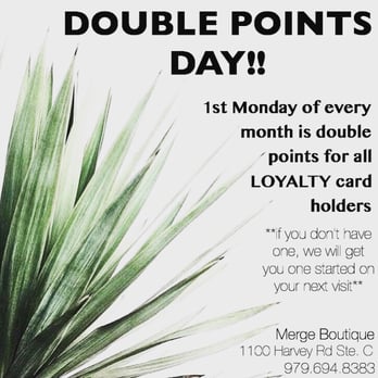 Merge - Set up a LOYALTY card to earn points and money to spend in store!! - Accessories Near Me - College Station, Texas Merge - Set up a LOYALTY card to earn points and money to spend in store!! - Accessories Near Me - College Station, Texas