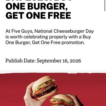 Five Guys - showing the let down. - Burgers Near Me - Grand Junction, Colorado