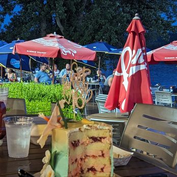 Cabana On the River - Our cake + the river view! - American Near Me - Cincinnati, Ohio Cabana On the River - Our cake + the river view! - American Near Me - Cincinnati, Ohio