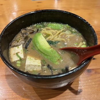 Mecha Noodle Bar - Kinoko Vegetarian Ramen with extras. Extras: avocado, tofu, and greens. - Ramen Near Me - Stamford, Connecticut Mecha Noodle Bar - Kinoko Vegetarian Ramen with extras. Extras: avocado, tofu, and greens. - Ramen Near Me - Stamford, Connecticut